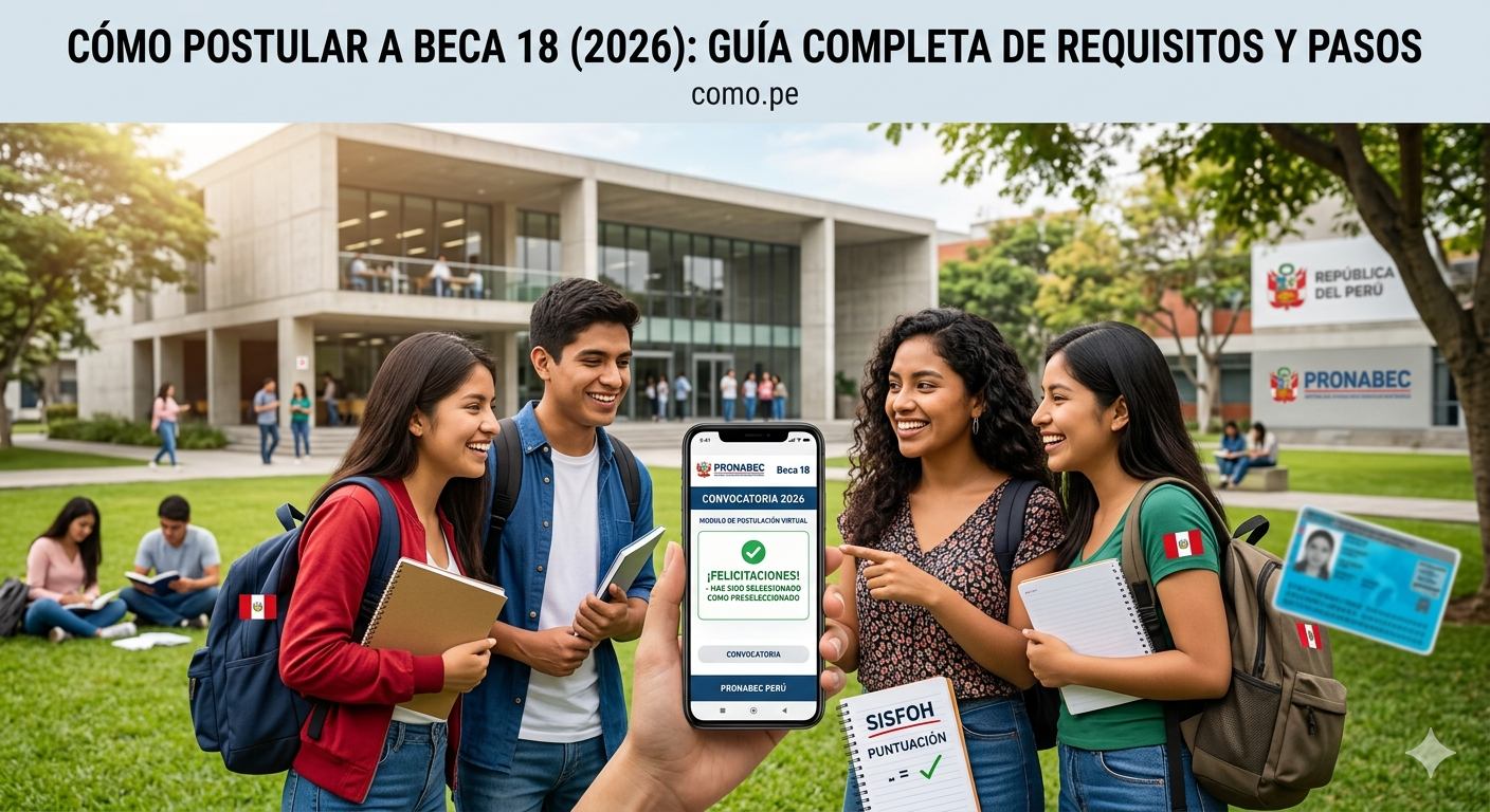 Cómo postular a Beca 18 en Perú (2026): Requisitos y Pasos | Como.pe