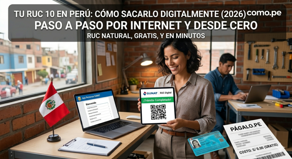 Cómo sacar el RUC por Internet en Perú (2026): Guía Completa